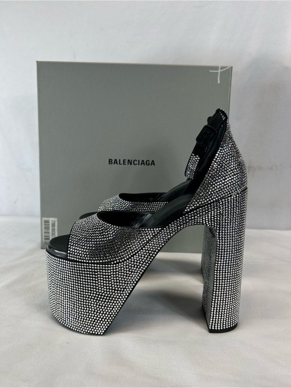 Balenciaga - Camden embellished leather platform sandals - Picture 1 of 11